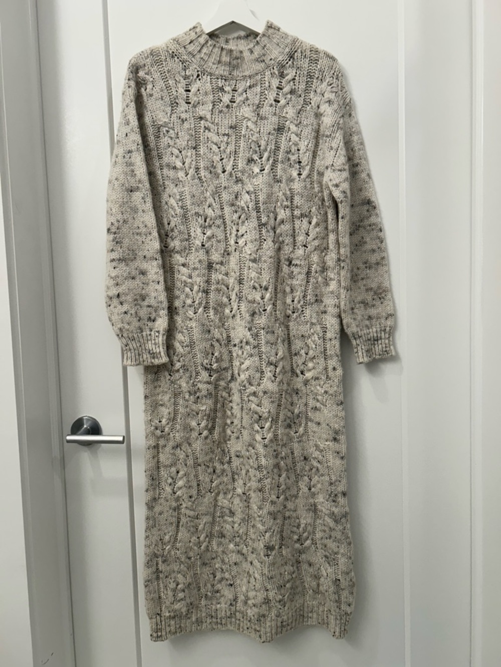 Massimo wool Knit Sweater Dress - Cream Speckle
